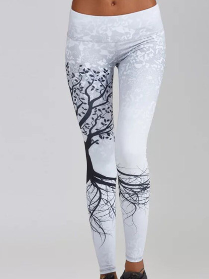 Fashion digital printed high waist stretch yoga pants leggings