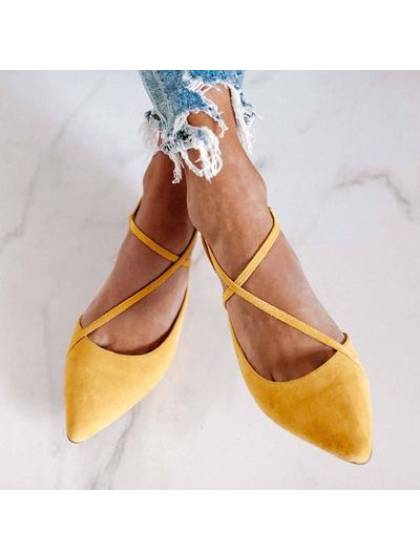 Women's fashion pointed low heel shoes