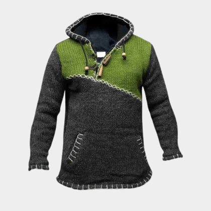 Contrast stitching sweater